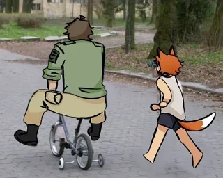 Sticker Усы как у поёбаной лисы - 10