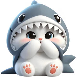 Sticker Пушистые акулы @MoiStikiBot - 0