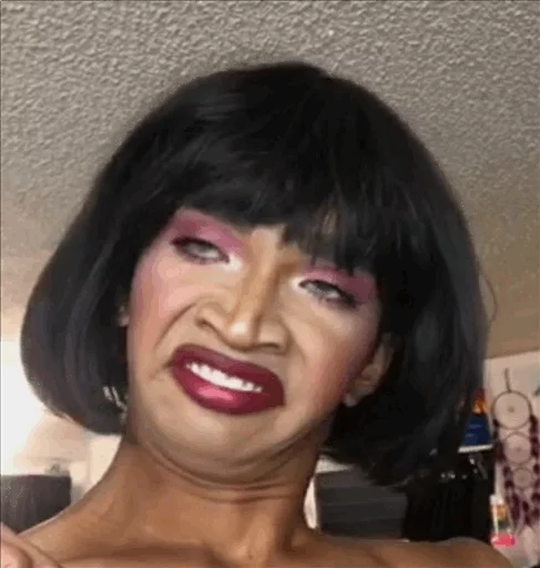 person person lip hairpiece