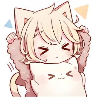 Sticker Сонный котёнок 2 @Nyasticks - 10 Sticker Сонный котёнок 2 @Nyasticks - 10