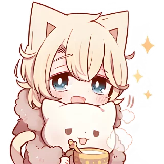 Sticker Сонный котёнок 2 @Nyasticks - 5 Sticker Сонный котёнок 2 @Nyasticks - 5