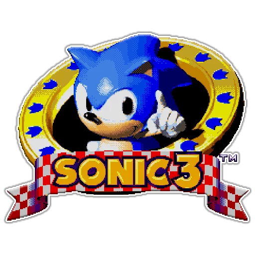 Sonic from Sonic 3 stickers Sonic from Sonic 3 stickers -