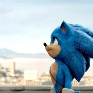 Стикер Sonic in the movie 1 and 2 by @sonic_the_hednehog - 0