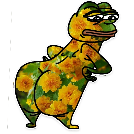 flower flower drawing frog