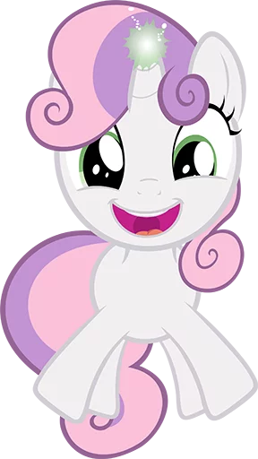 Sticker Sweetie Belle Pony - 0