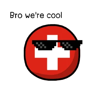 Sticker Switzerland countryballs - 9