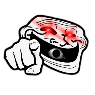 Sticker TROLL FACE HORROR/EDIT (RasForUltar) - 0