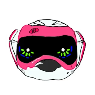 Sticker Teksta robotic puppy (pink) @Teksta_fan - 0