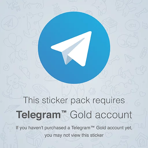 Стикер Telegram Gold Account Stikerpack - 0
