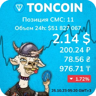Стикер TonCoin Price - 0
