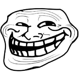 Стикер Troll face - 0