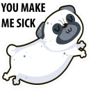 Стикер White Pug @stickersb2b - 4