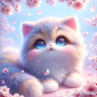 Стикер ии коты @TgEmodziBot - 8
