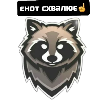 Стикер Єнот🦝 - 9