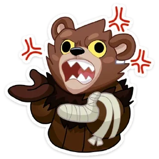Стикер Медвежутка - @Stickers_vk - 3 Стикер Медвежутка - @Stickers_vk - 3