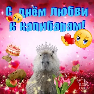 Стикер Капибарий стикерпак @lifehackerru | Лайфхакер - 2