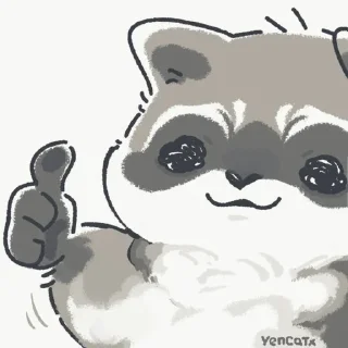 Sticker Енот - 7