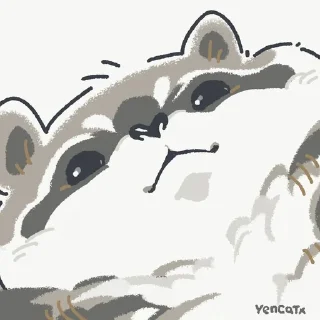 Sticker Енот - 9