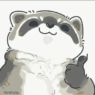 Sticker Енот - 4