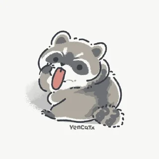 Sticker Енот - 11