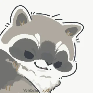 Sticker Енот - 8