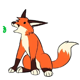 Стикер Fox Alphabet - 0