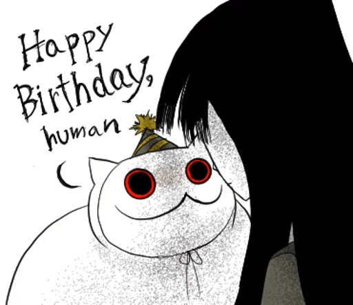 мультфильм кошка снеговик