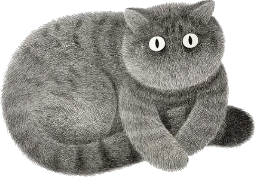 Grey cat @tvstickers Grey cat @tvstickers -