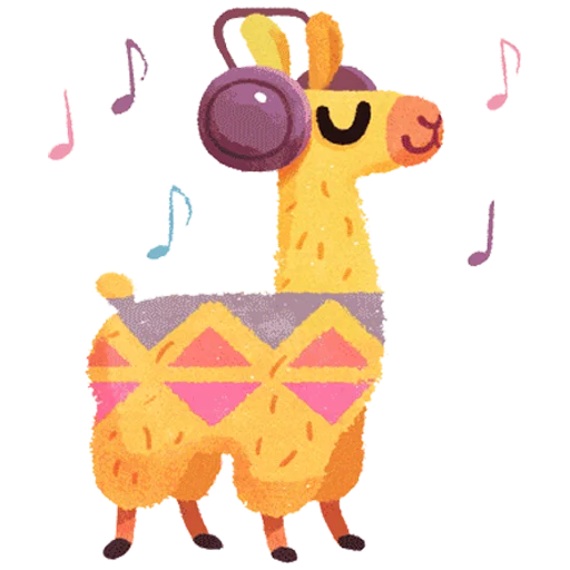 Sticker hipster llama - 0