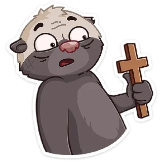 Стикер Медоед Хоня от @TgSticker - 5