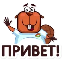 Sticker бобры Hostpro - 0