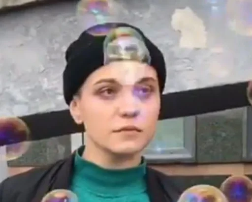 human face bubble person