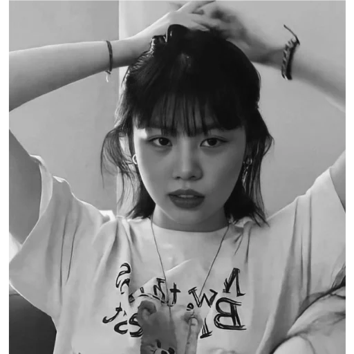 person person human face black and white