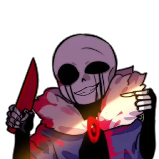 Sticker Killer sans by : @Undertale_Stickers - 5