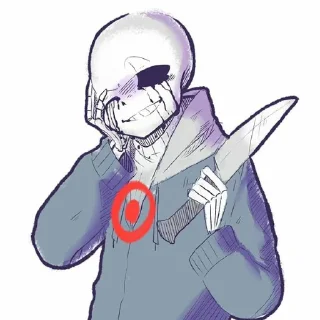 Sticker Killer sans by : @Undertale_Stickers - 11