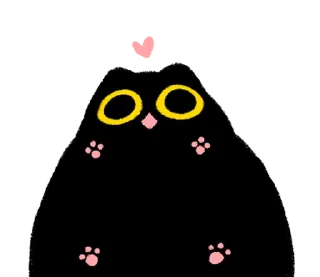 Стикер Owl Black Cat @mewsticks - 0
