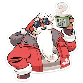 Sticker Дед Мороз и Снегурочка @TgSticker - 6