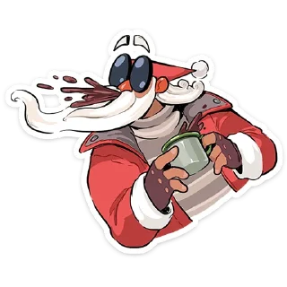 Sticker Дед Мороз и Снегурочка @TgSticker - 4