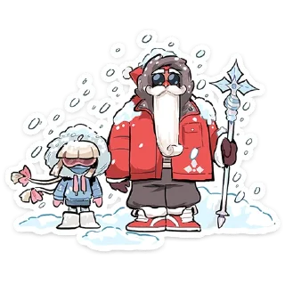 Sticker Дед Мороз и Снегурочка @TgSticker - 9