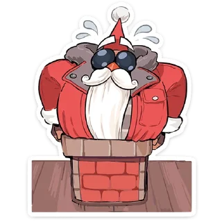Sticker Дед Мороз и Снегурочка @TgSticker - 3