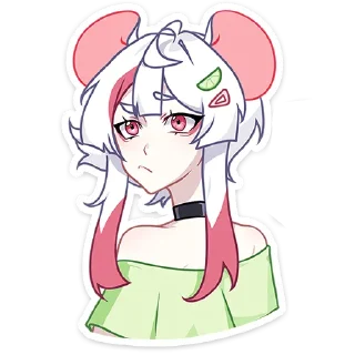 Стикер @stickers_vk Мауси и Рен на каникулах без надписей - 4