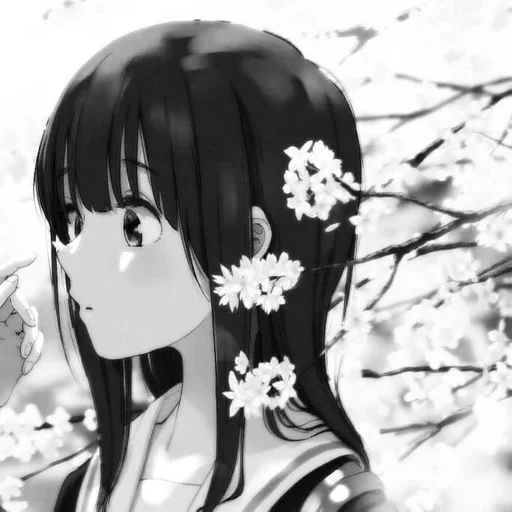anime anime cartoon flower