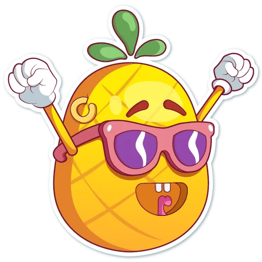 Sticker Mr. Pineapple - 0