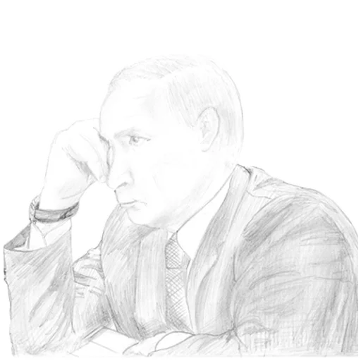 Sticker Сhildren's drawings of Putin - 0