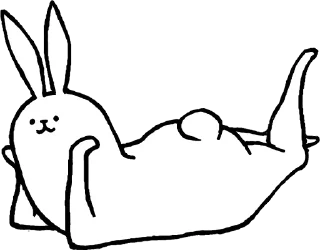 Стикер Rabbit With Beautiful Legs :: @BrokenStickers - 3