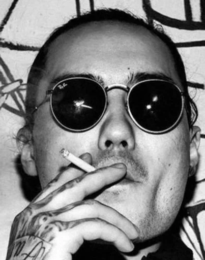black and white black and white human face eyewear