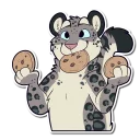 Sticker Snow Leopard - 0