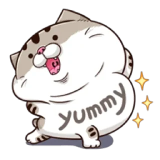 Sticker Fat Cat Ami @StickersCloud - 0