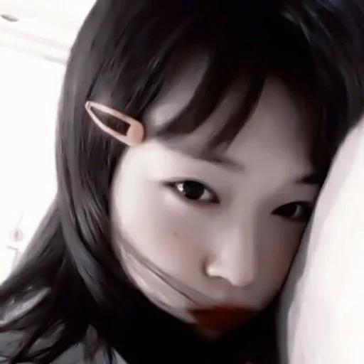 bangs bangs person lip