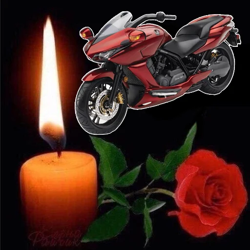 wheel motorcycle candle